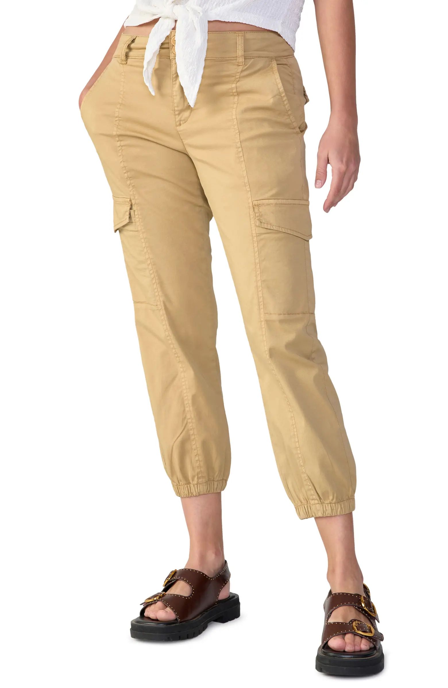 Rebel Crop Stretch Cotton Cargo Pants | Nordstrom