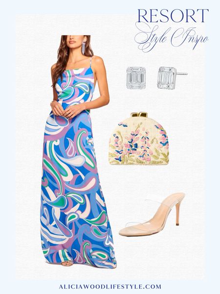 This dress is fun, flirty and feminine!   

Maxi slip dress 
Clear sandals
Embroidered clutch
Diamond stud earrings 

#LTKover40 #LTKstyletip #LTKSeasonal