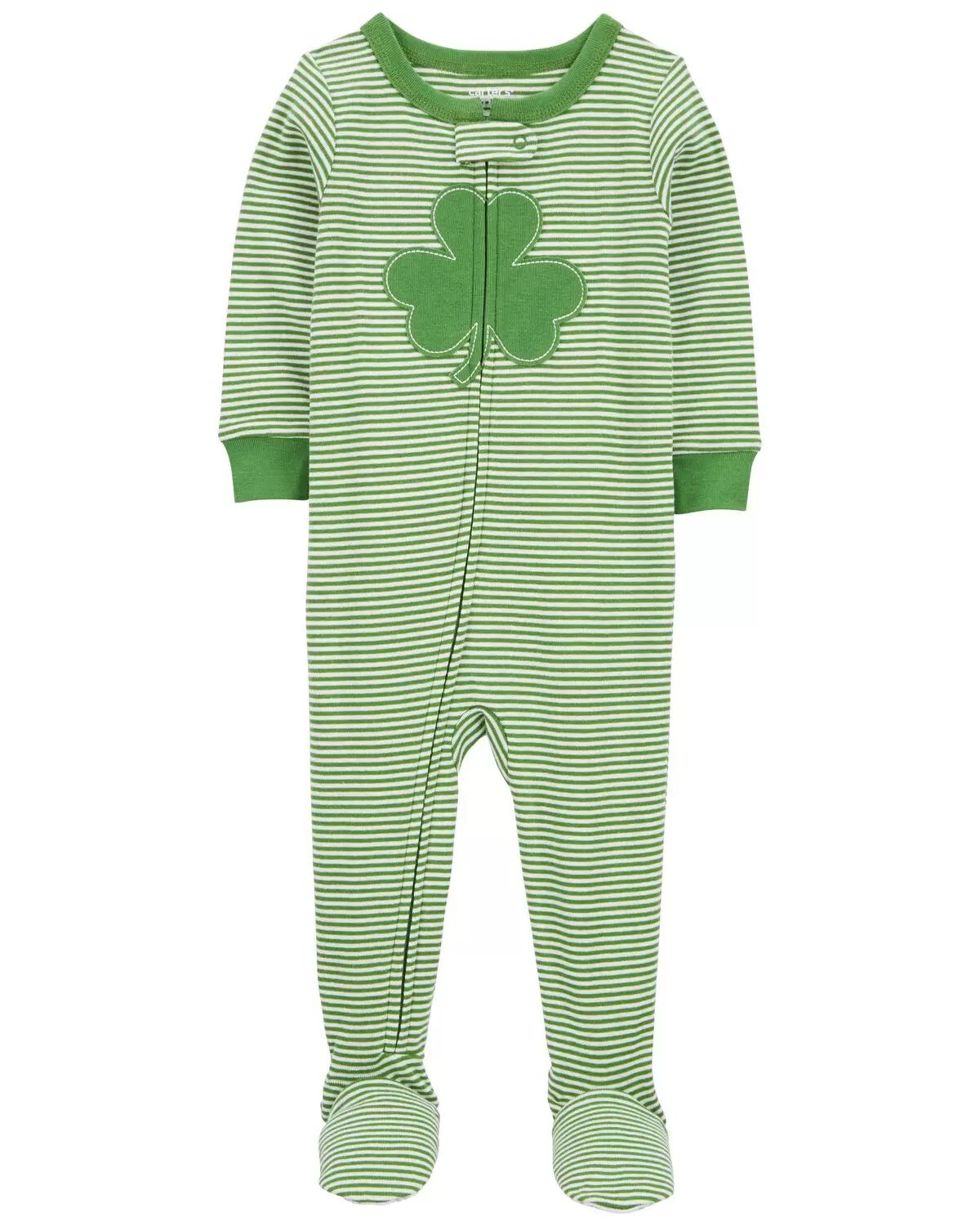 Green Toddler 1-Piece St. Patrick's Day 100% Snug Fit Cotton Footie Pajamas | carters.com | Carter's