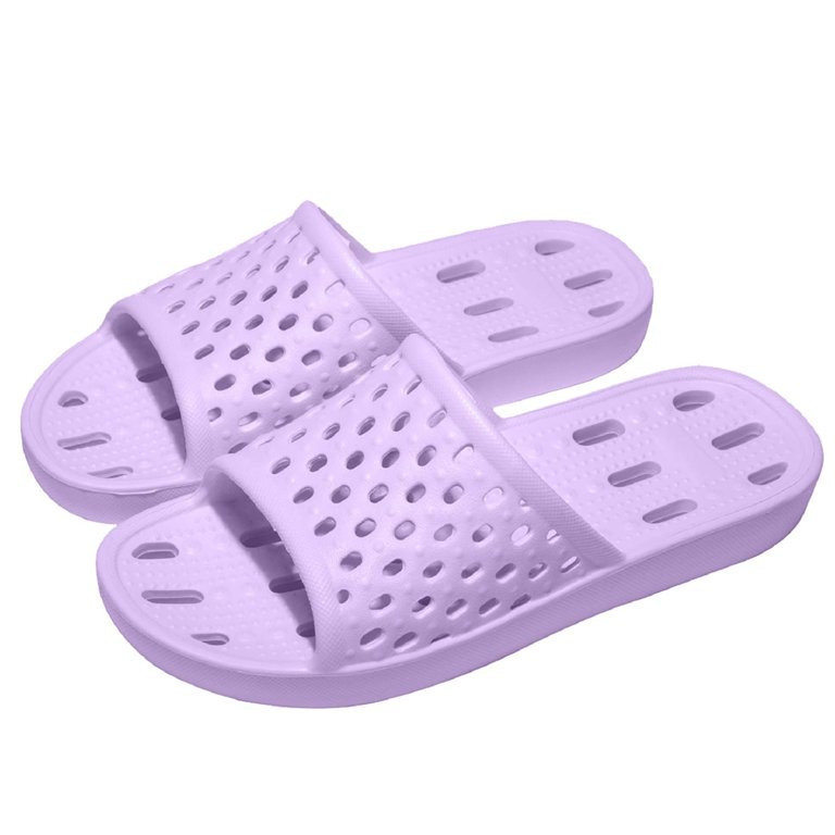 Shower Sandals Women Quick Drying Bath Slippers Non Slip Dorm Shoes Purple, Size 8 | Walmart (US)