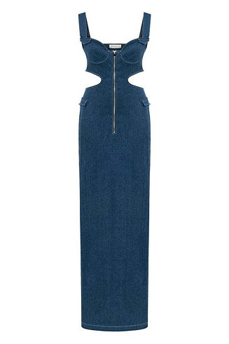 Women's Sosa Denim Maxi Dress - Stylish Cutout Jean Dress | Macy's