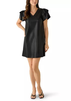 Women's Double Ruffle Sleeve A-Line Dress | Belk