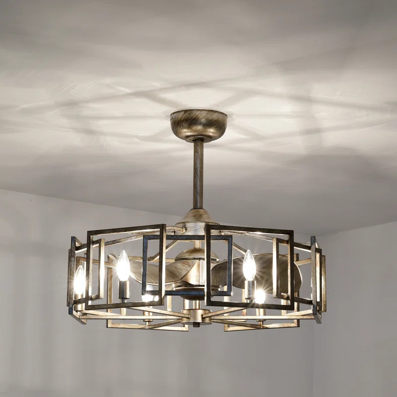 22'' Amiyah 3 - Blade Chandelier Ceiling Fan with Remote Control and Light Kit Included | Wayfair North America