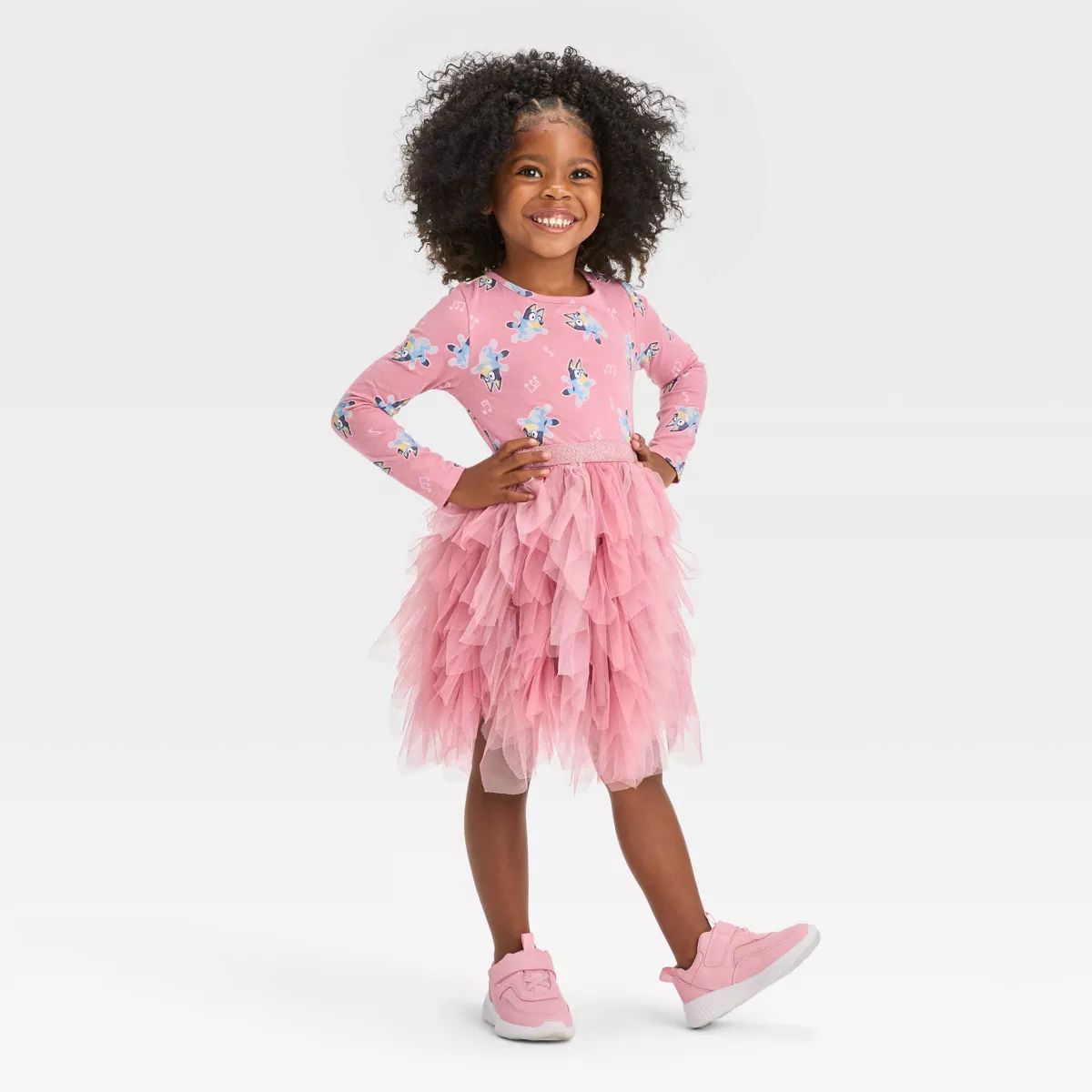 Toddler Girls' Bluey Printed Tutu Dress - Rose Pink | Target