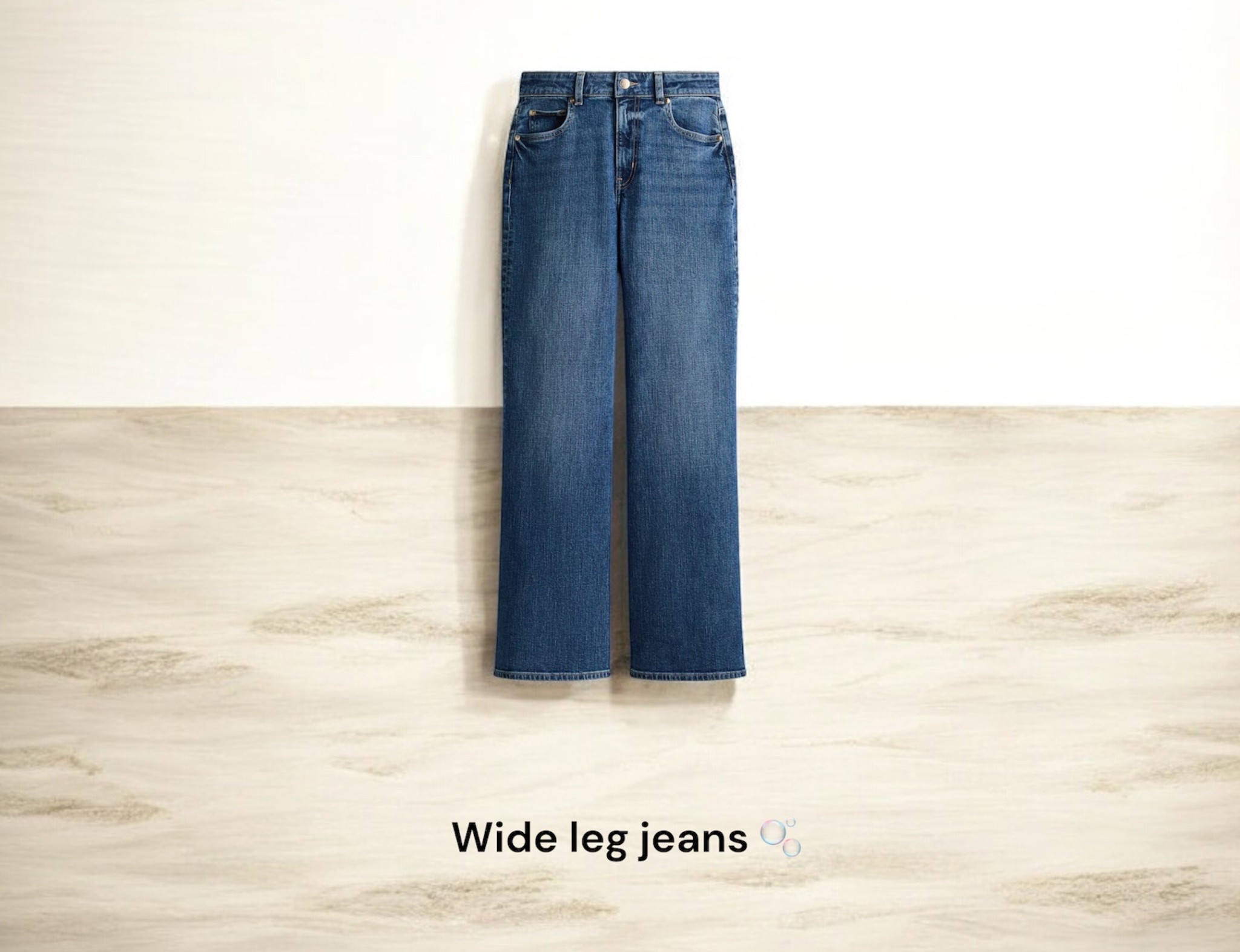 Wide leg blue jeans 

#LTKuk #LTKwinter #LTKgiftguide