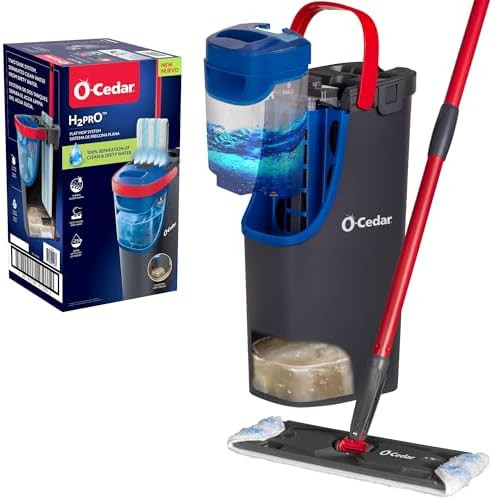 O-Cedar H2prO Flat Mop System | Quick Everyday Cleaning | Dual-Tank Fresh Water System | Machine ... | Amazon (US)
