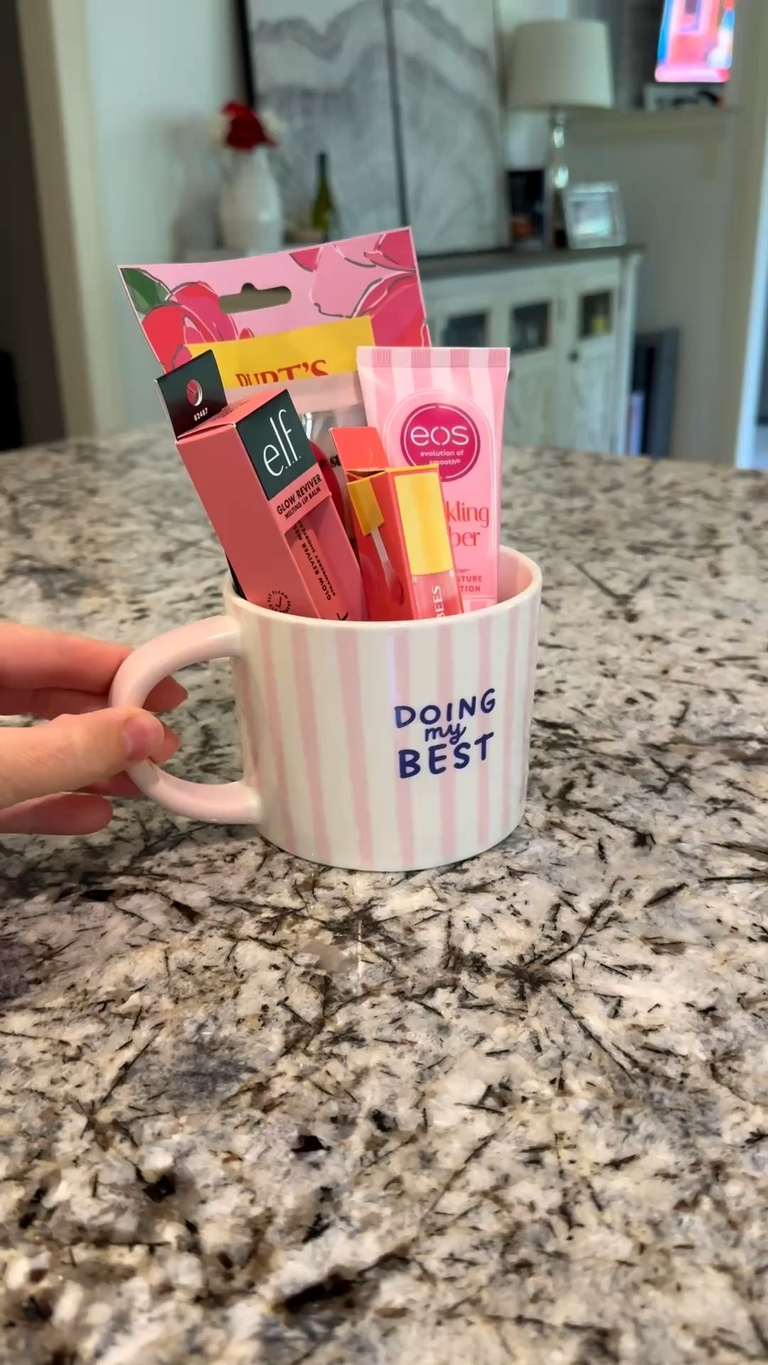 I saw this ‘Doing My Best’ mug and knew it would make the cutest gift for someone who could use a little encouragement. Actually we could all use it at some point I’m sure! Fill it with her favorites for a thoughtful pick me up! I chose a relaxing face mask, mini lotion under eye masks and lip favorites!

#LTKselfcare #LTKSeasonal #LTKHome