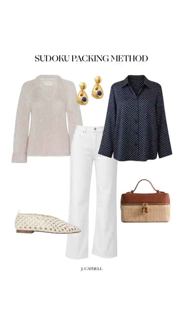 The packing method that actually works ✈️✨

If you’ve ever overpacked and still felt like you had nothing to wear… this is for you. The sudoku packing method is all about a simple 3x3 grid—3 tops, 3 bottoms, 3 layers—where every piece works with every other piece. The result? Effortless outfits every time (and way less in your suitcase).

It’s not just packing lighter—it’s packing smarter. Save this for your next trip and tap to shop the pieces I’d build my grid with. 🤍 

 #PackingTips #CapsuleWardrobe #TravelStyle #OutfitPlanning #LTKFinds 

#LTKTravel #LTKootd #LTKOver40 #LTKTravel