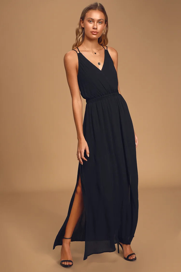 Lost in Paradise Black Maxi Dress | Lulus (US)