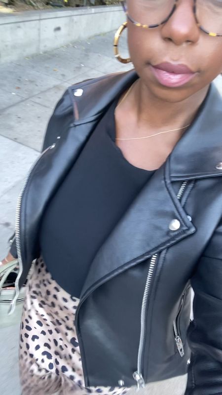 Leather jacket, leopard print skirt, heeled boots, warby parker frames

Winter outfit, date night outfit, wine tasting outfit inspo, Sonoma, Napa, Livermore 

#LTKSeasonal #LTKstyletip #LTKVideo