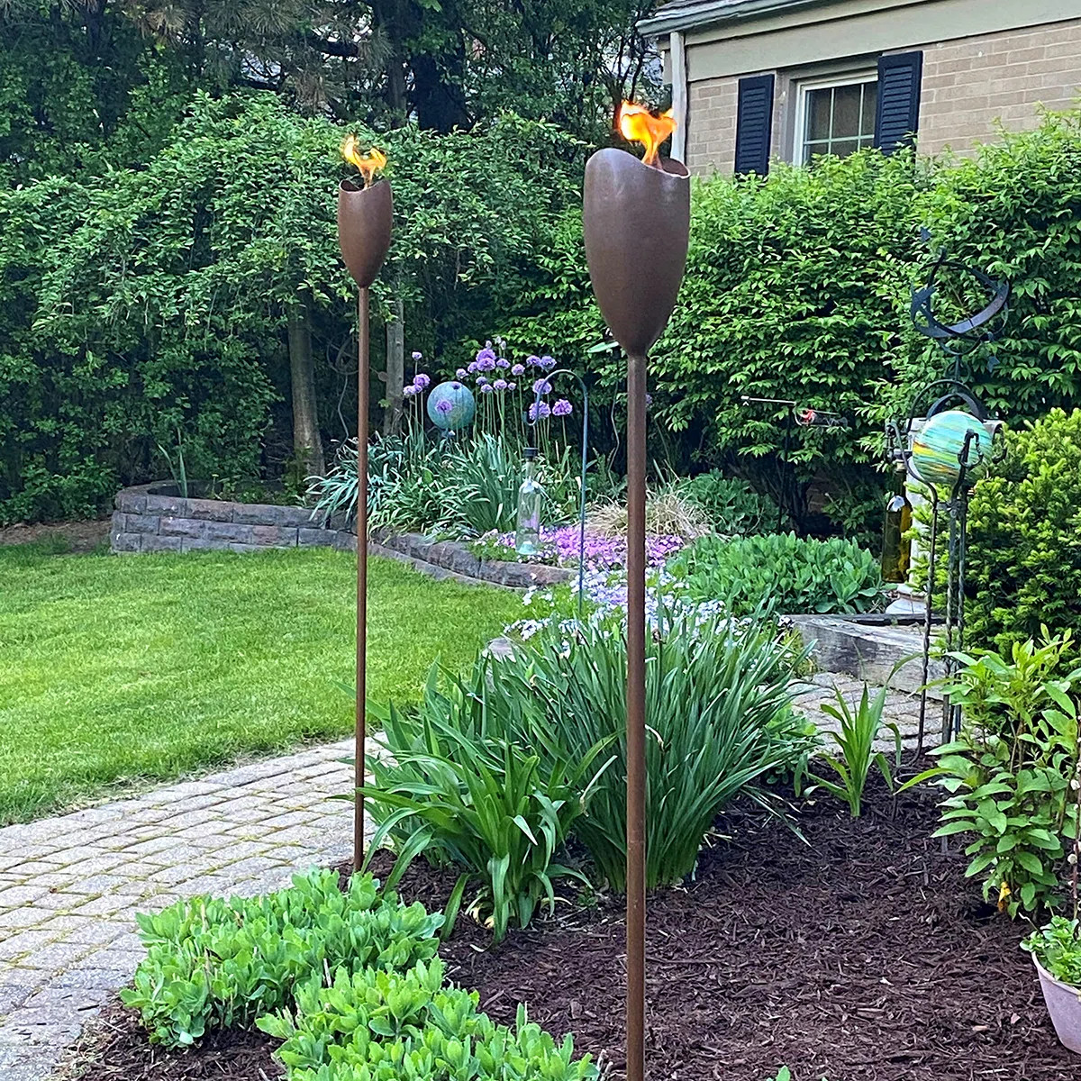 EchoFlame 57'' Metal Garden Torch (Set of 2) | Wayfair North America