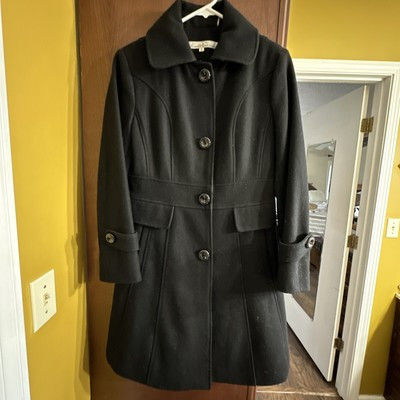 Kenneth Cole New York Womens  Size 6 Lambs Wool / Cashmere Long Length Over Coat | eBay US