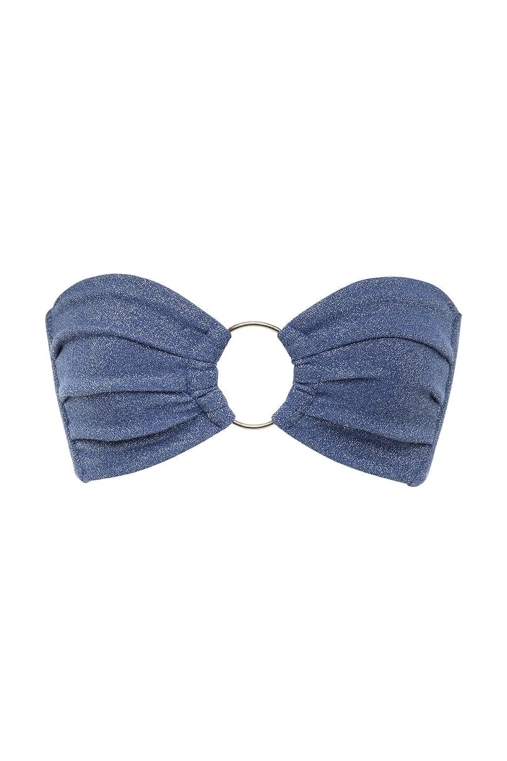 Sky Sparkle Tori Ties Bandeau Bikini Top | Montce