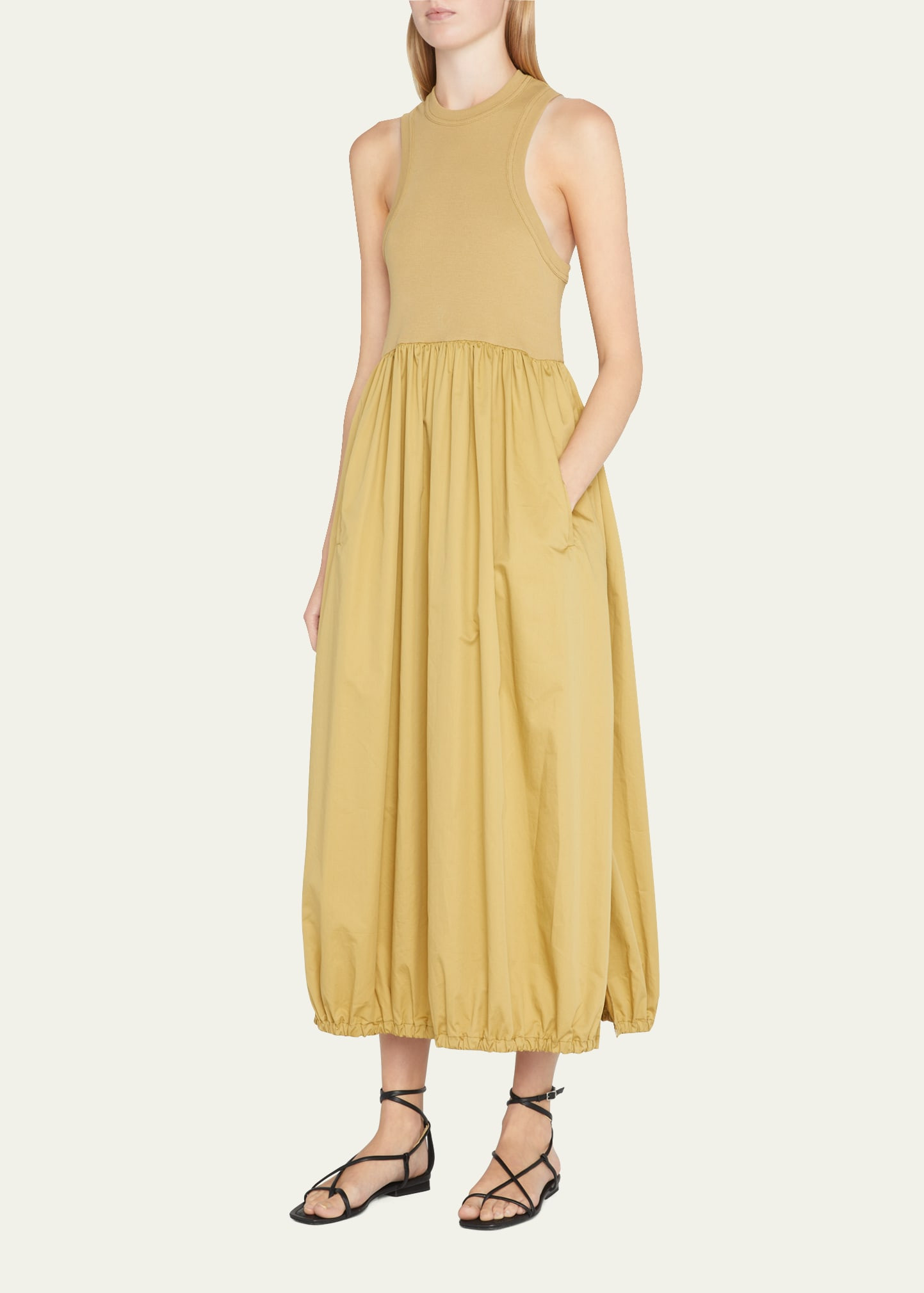Ribbed Tank Balloon Midi Dress | Bergdorf Goodman