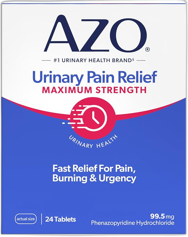 AZO Urinary Pain Relief Maximum Strength, Fast relief of UTI Pain, Burning & Urgency, Targets Sou... | Amazon (US)