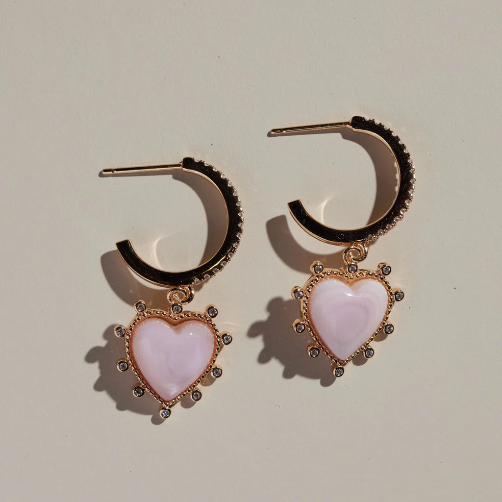 Aniston Hoops | Nickel and Suede