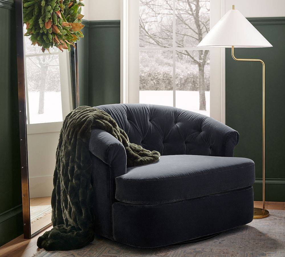 Sutton Swivel Chair | Pottery Barn (US)