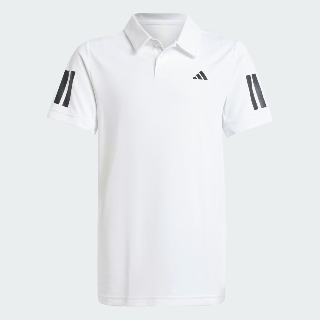 adidas Club Tennis 3-Stripes Polo Shirt Kids White XS Kids - Tennis Short Sleeve Shirts | adidas (US)