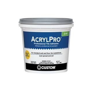AcrylPro 1 qt. Professional Ceramic Tile 72 Hr. Dry Time Tile Adhesive | The Home Depot