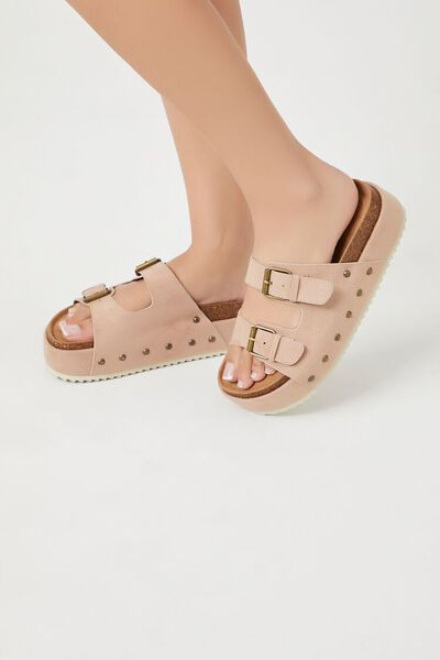 Buckled Dual-Strap Platform Sandals | Forever 21