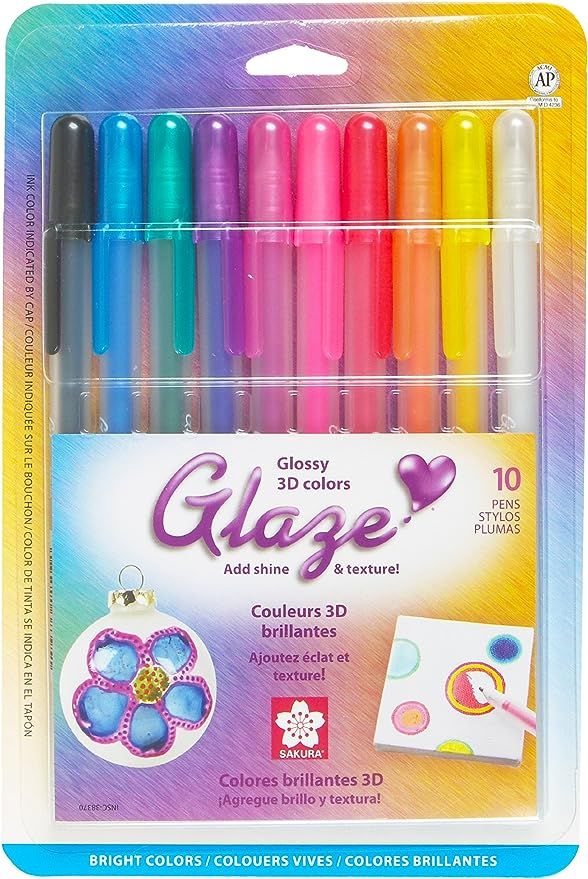 Sakura 38370 Gelly Roll Glaze Pen, 10 Count (Pack of 1), Multicolor | Amazon (US)