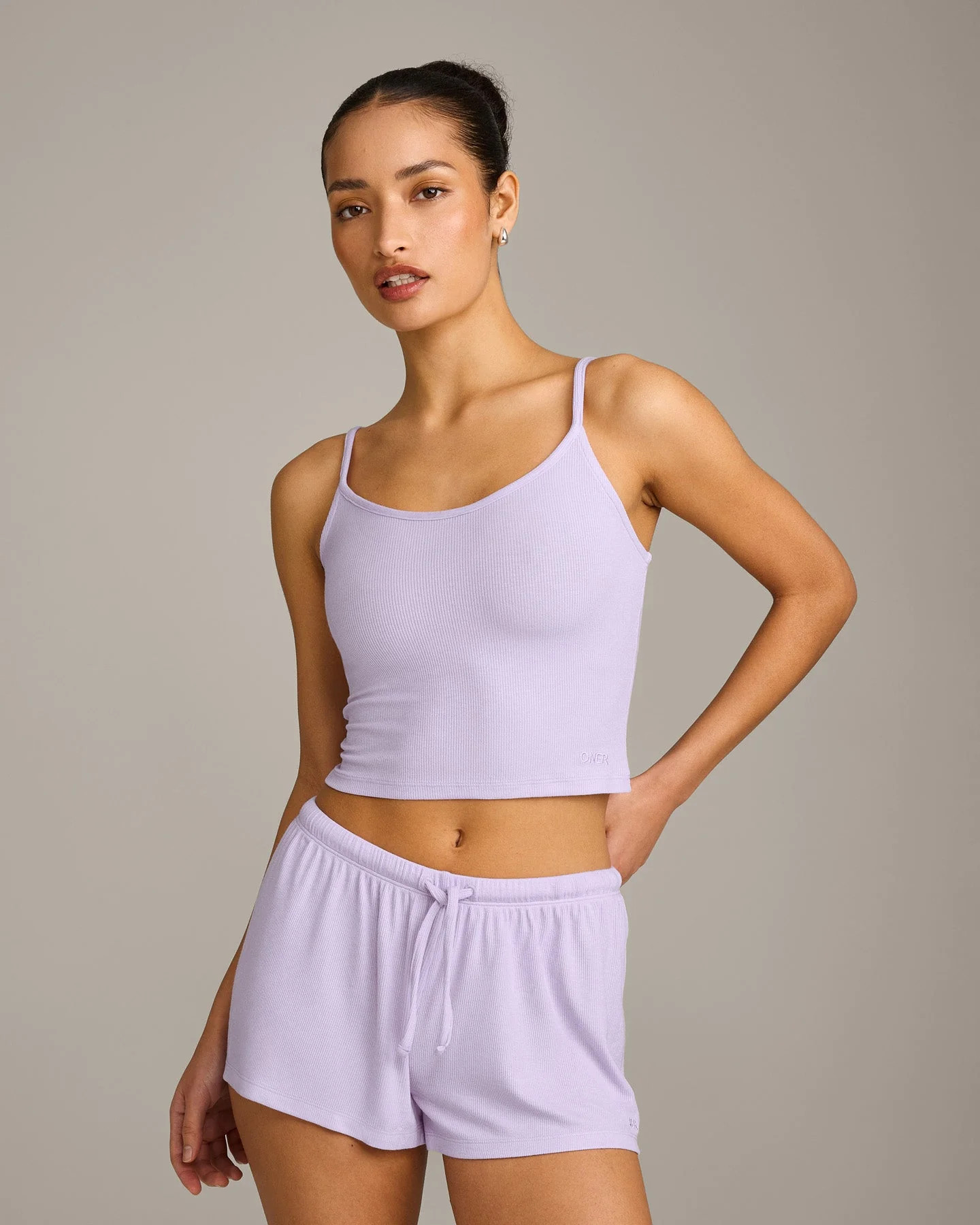 Oner At Home Night Strappy Mid Tank Top 
 Light Lavender Purple | Oner Active (UK / US)