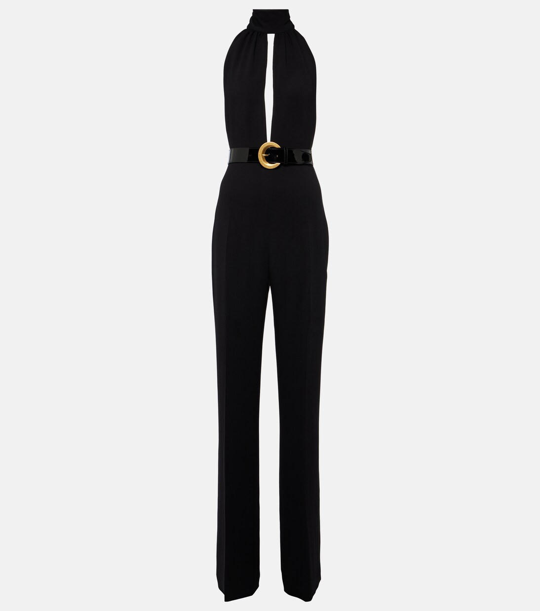 Halterneck sable jumpsuit | Mytheresa (UK)