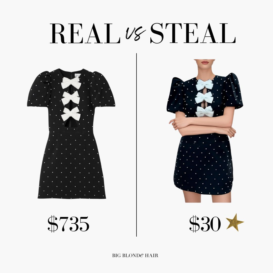 Real vs Steal: $735 Bow Dress vs $30 Look for Less 

 #LTKFindsUnder50