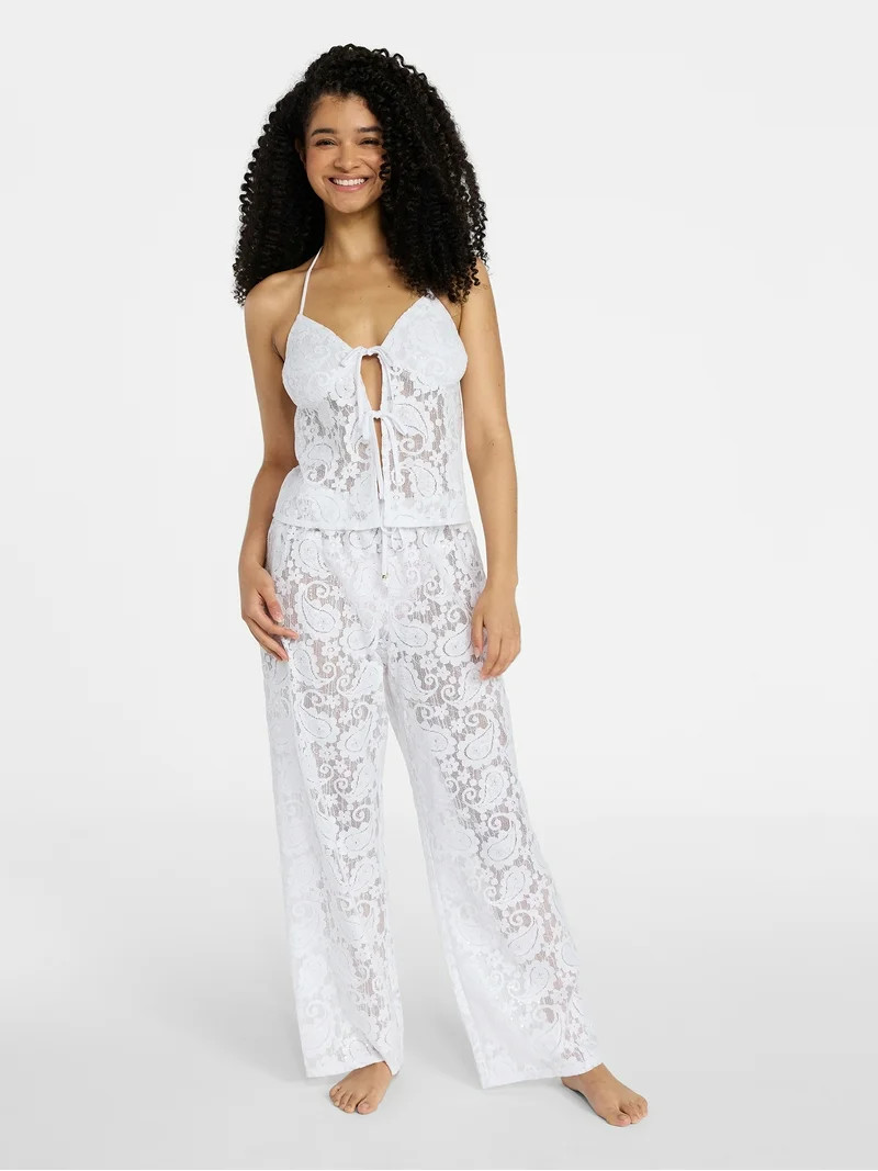 No Boundaries Lace Tank Swim Coverup, Women's XXS-XXL | Walmart (US)