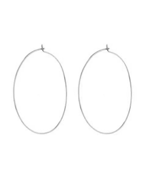 Capri Wire Hoops - Silver | Luv Aj Inc.