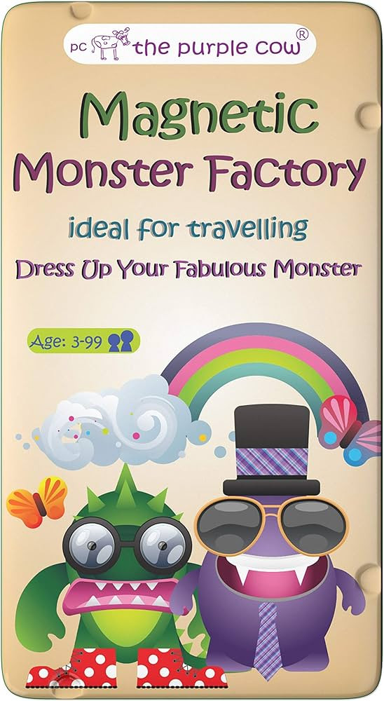 The Purple Cow- Monster Factory Game- Magnetic Travel Game. Great for Travel and On-The-Go. A Mon... | Amazon (US)