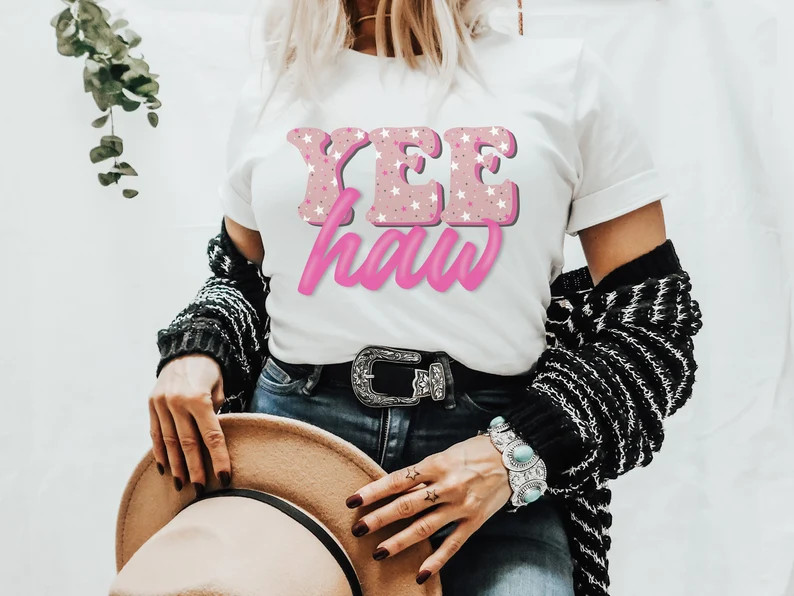 Yee Haw Tee, Yee Haw Graphic Tee, Country Graphic Tee, Rodeo Graphic Tee, Yee Haw Shirt, Rodeo Sh... | Etsy (US)
