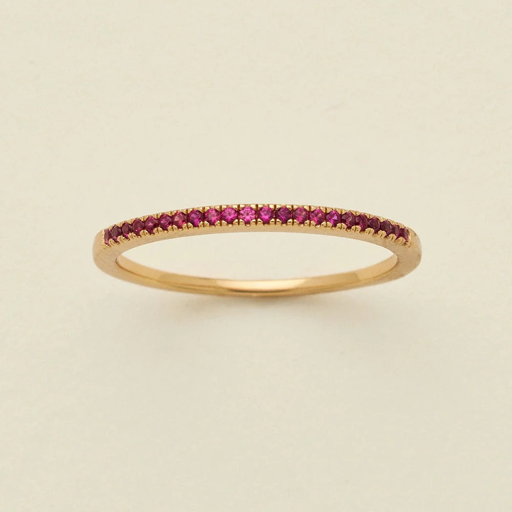 July Birthstone Stacking Ring | Gold Vermeil | Birthstone Ring | Made By Mary | Made By Mary