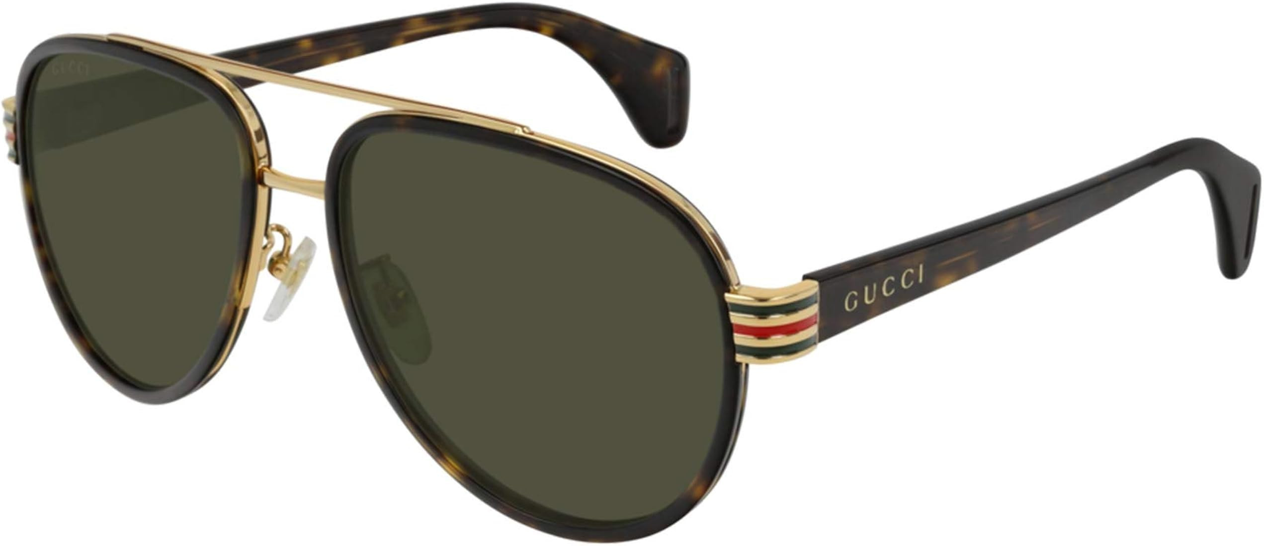 Gucci Green Aviator Men's Sunglasses GG0447S 004 58 | Amazon (US)