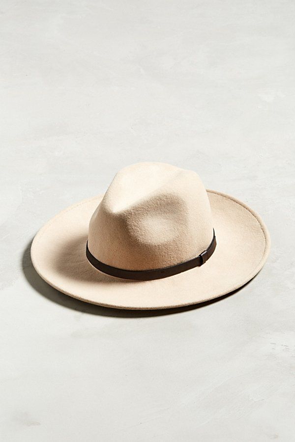 Wide Brim Fedora - Beige L at Urban Outfitters | Urban Outfitters (US and RoW)