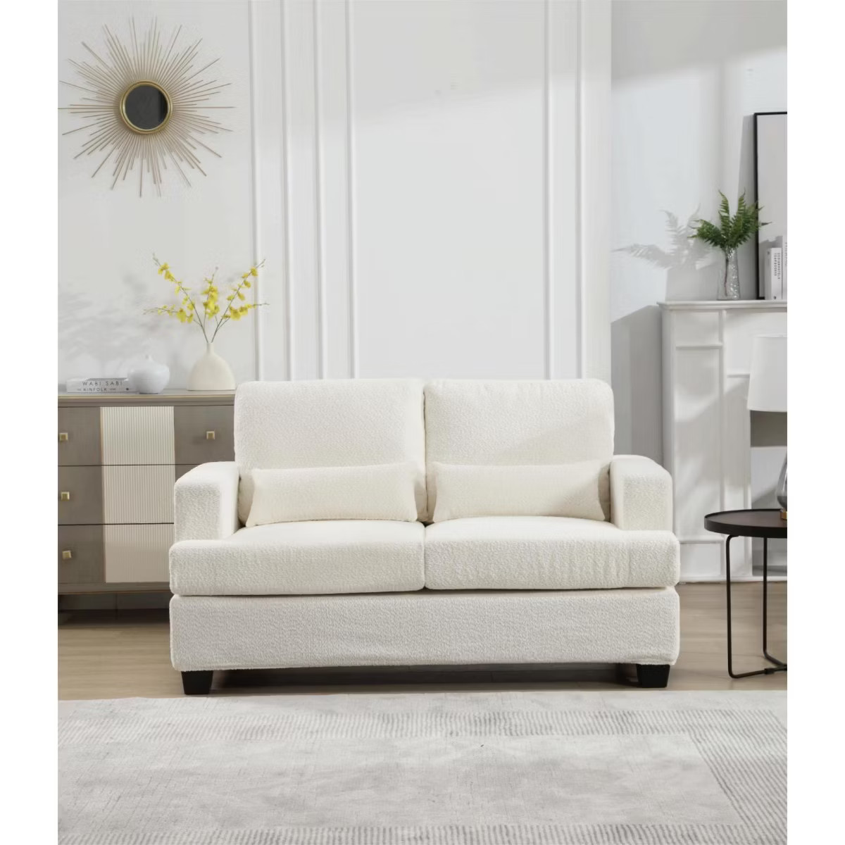 Modern Sofa Couches with Square Armrests, Removable back Cushions, and Waist Pillows-ModernLuxe | Target