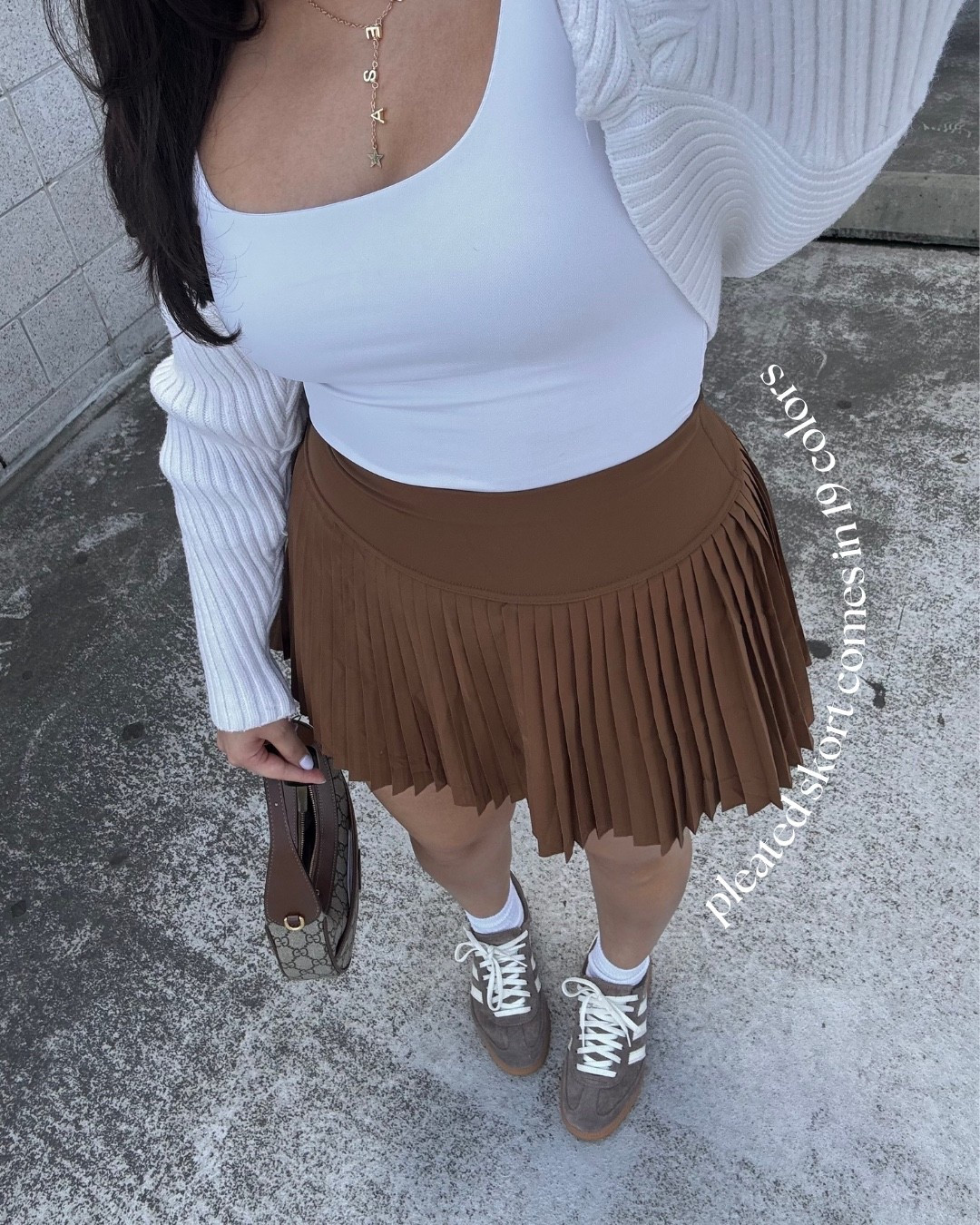 Amazon prime big deal days fashion faves 
Pleated skort: small 
Tank: small 
Sneakers: 4.5 men 
Bolero cardigan 

#LTKSaleAlert #LTKFindsUnder50 #LTKSeasonal