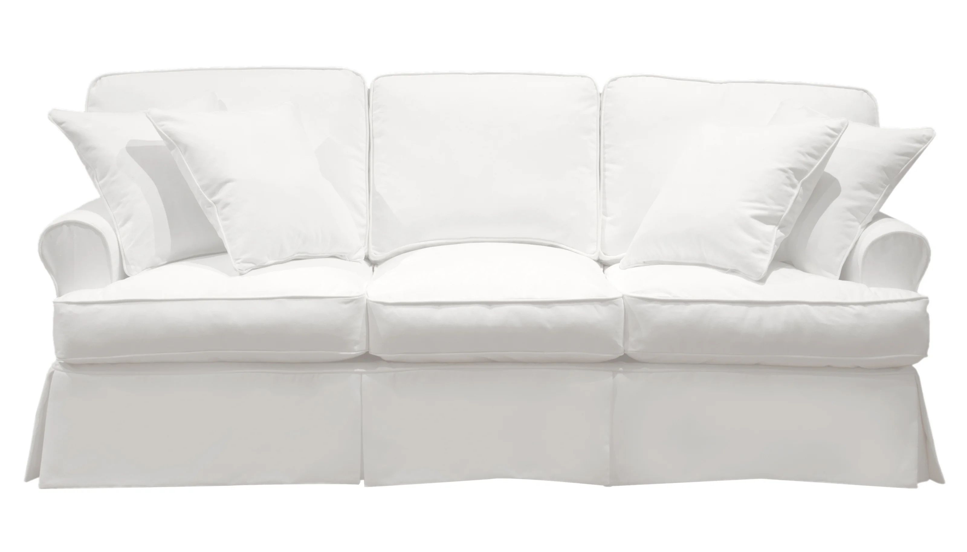 Rundle 85" Slipcovered Sofa with Reversible Cushions | Wayfair Professional