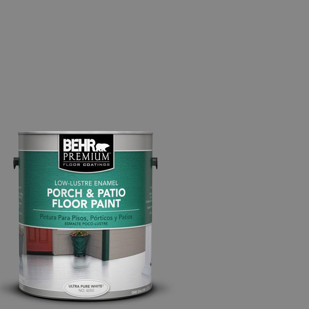 BEHR PREMIUM 1 Gal. #PFC-63 Slate Gray Low-Lustre Enamel Interior/Exterior Porch and Patio Floor ... | The Home Depot