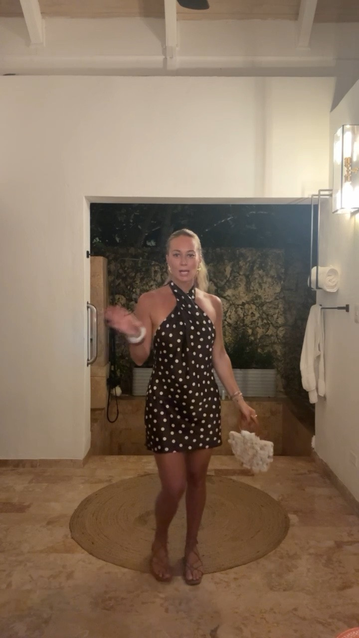 OOTD for our first night in the
DR! This Shell Bag is the BEST quality bag I've ever purchased from Amazon.
Love the Polka Dot dress.

#LTKootd #LTKSeasonal #LTKTravel