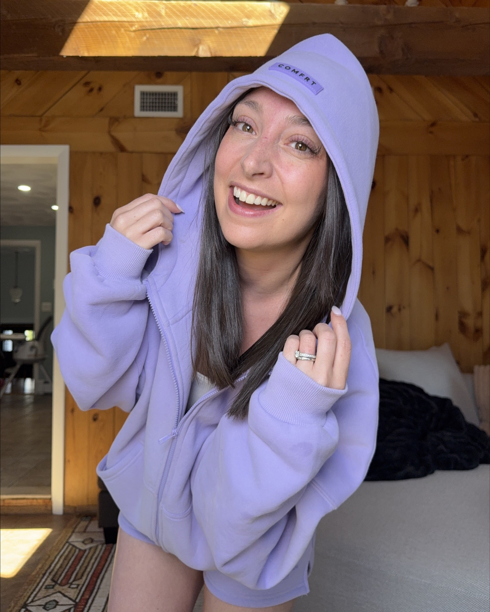Comfrts new pastel zip ups are my absolute favorite. Wearing lavender here small zip and small matching shorts! Perfect for spring and summer! 

#LTKSeasonal #LTKGiftGuide
