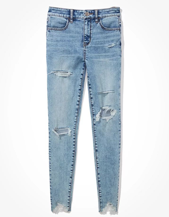 AE Ne(x)t Level Ripped High-Waisted Jegging | American Eagle Outfitters (US & CA)