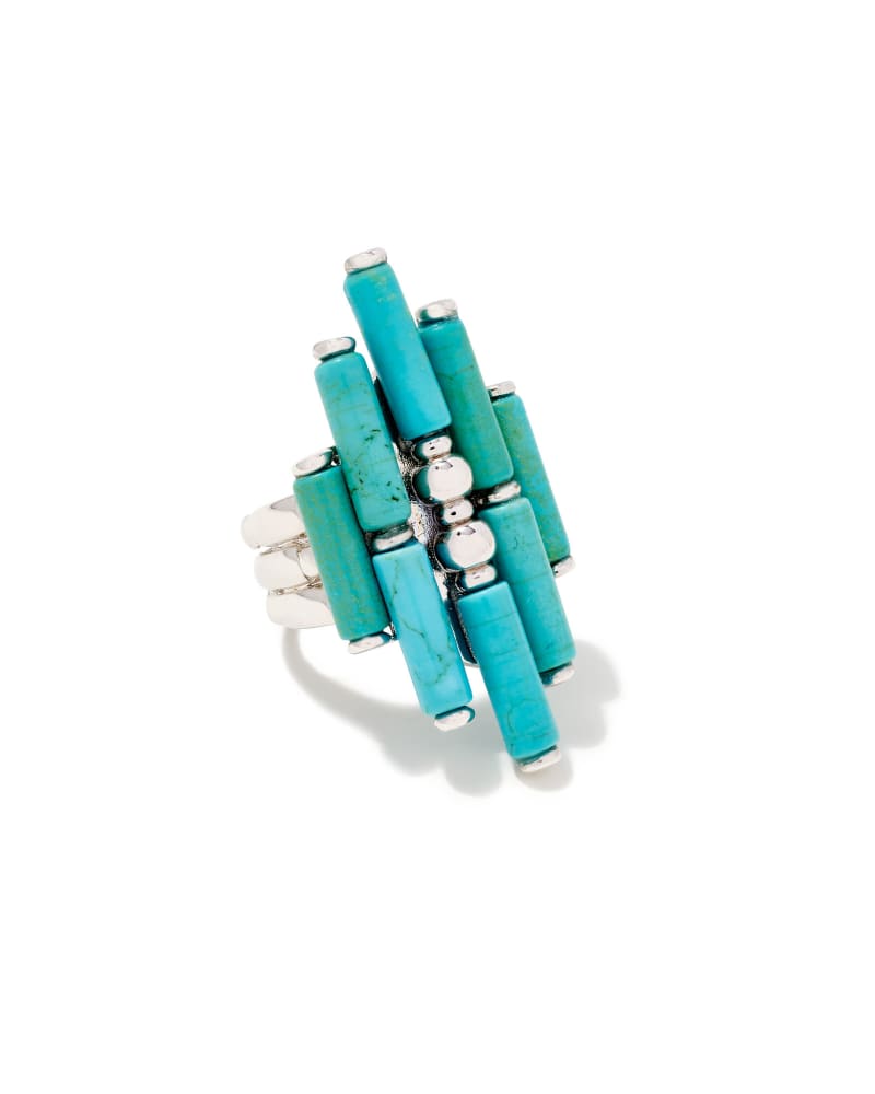 Ember Silver Cocktail Ring in Variegated Turquoise Magnesite | Kendra Scott | Kendra Scott