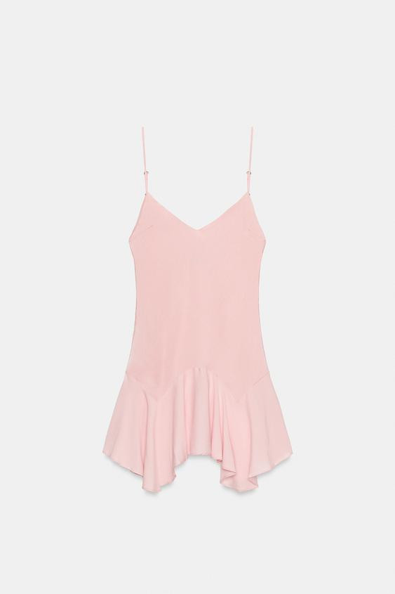 RUFFLED COMBINATION DRESS | Zara US