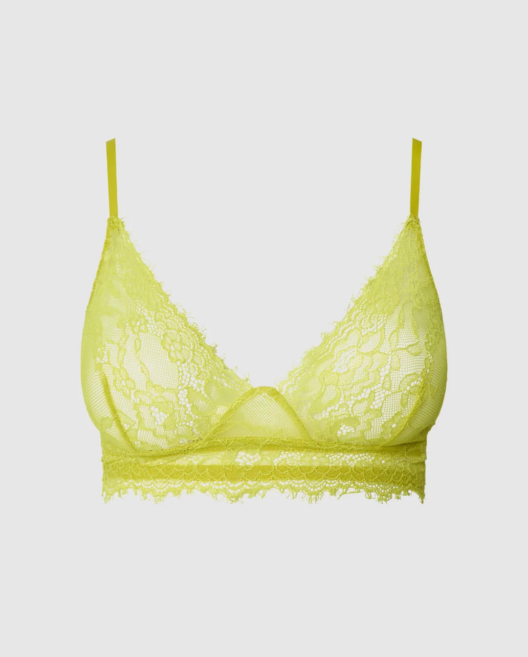 Lace Triangle Scoop Bralette Citrus Bloom | Understatement