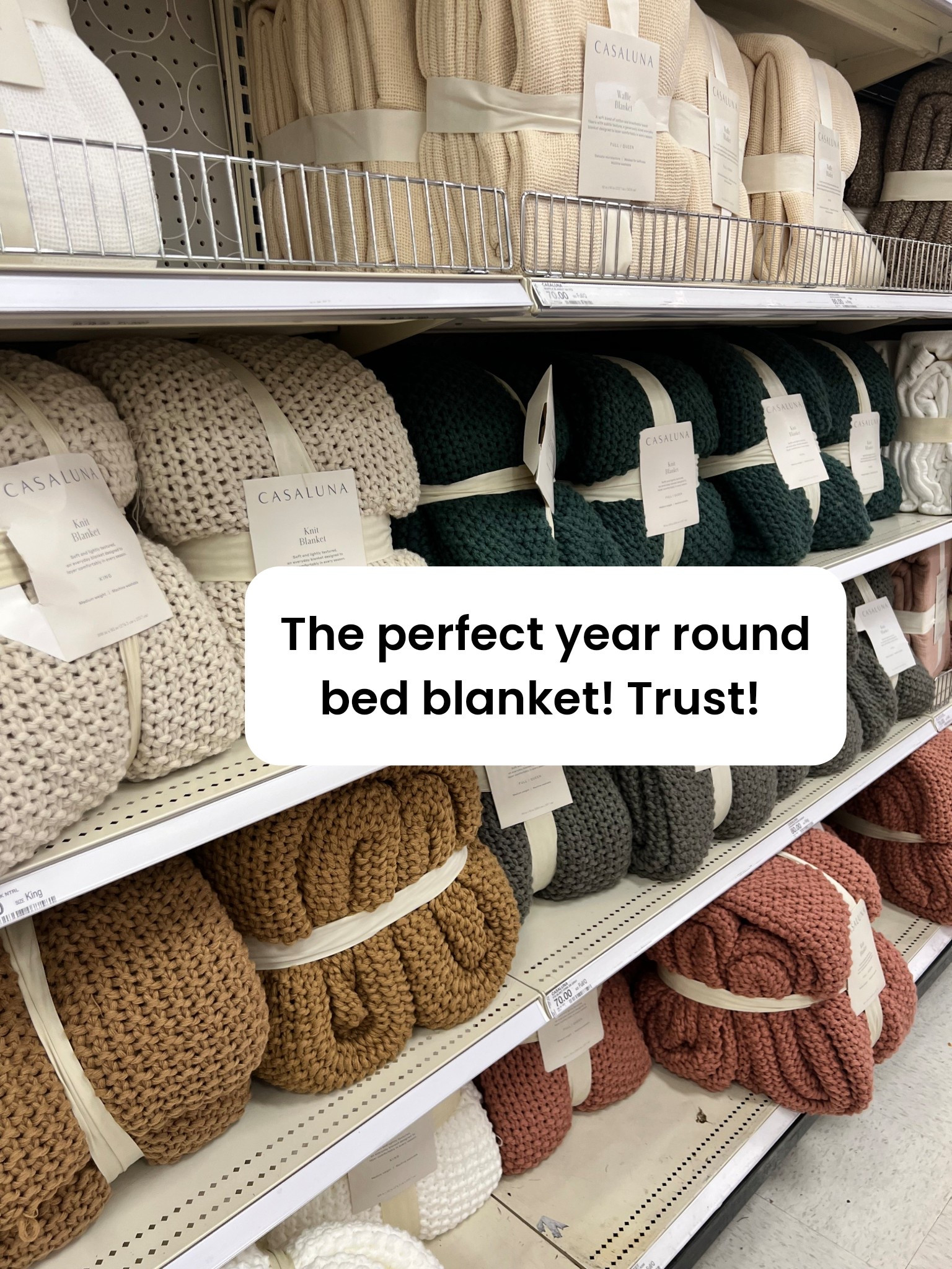 The full/Queen size ALSO works for a king bed! I have this in our guest room and our room! So cozy and looks so pretty just draped at the end! 

#LTKspring #LTKHome #LTKSeasonal