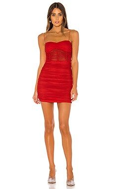 superdown Kambella Ruched Mini Dress in Red from Revolve.com | Revolve Clothing (Global)