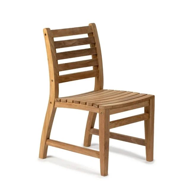 Ash & Ember Sandhill Grade A Teak Dining Chair, Smooth Contoured Seat & Backrest, Indoor Outdoor ... | Walmart (US)