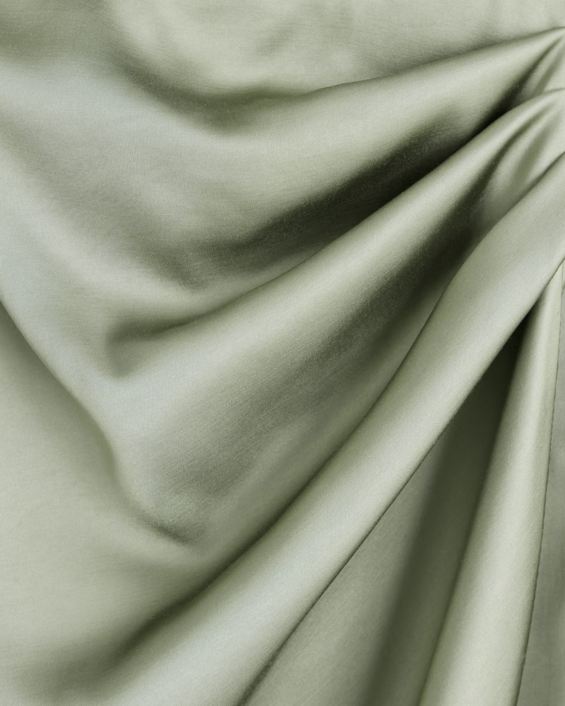 Satin Draped Mini Dress | Abercrombie & Fitch (US)