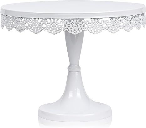 Cake Stand White Cake Stand Cupcake Stands 10In Cake Holder Cake Plate Dessert Fruit Tray Platter... | Amazon (US)